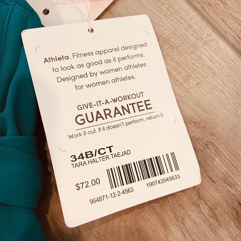 Athleta Tara Halter Tankini Swim Top Jade Tall - Picture 2 of 4